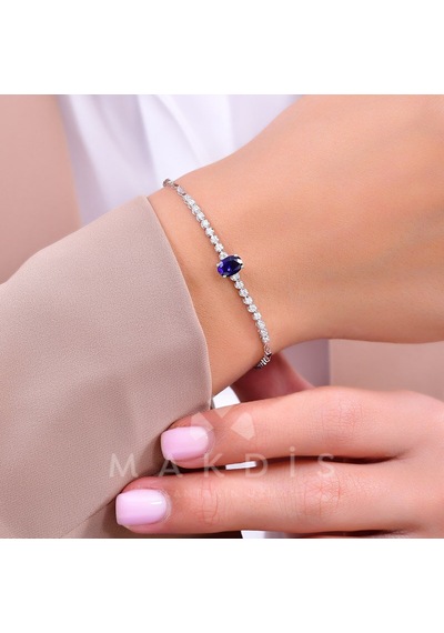 1.10 Karat Safir Pırlanta Bileklik - Hrd Sertifikalı