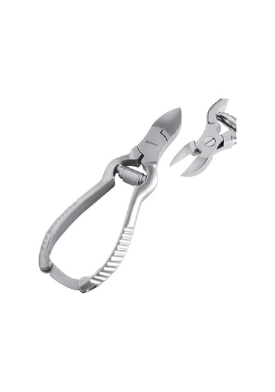 Çift Yaylı Tırnak Makası, 14 Cm, Paslanmaz Çelik, Kilit Mekanizmalı, Metalik Gri, Mb-tım-001