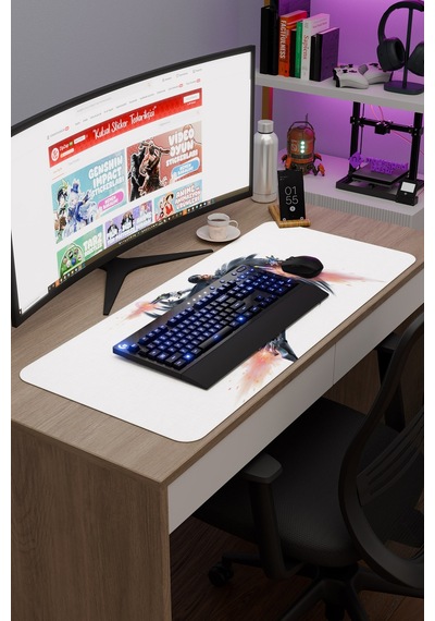 Bayonetta Kaymaz Dikişli Kauçuk Oyuncu Mousepad V2 - 90x40 Xxl Gaming Mouse Pad Fare Altlığı