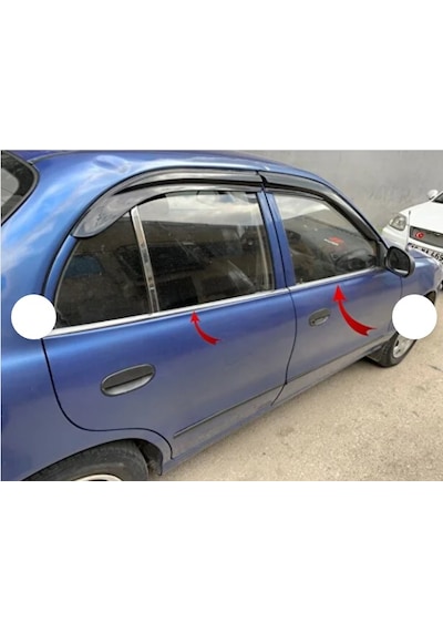 Hyundai Accent Yumurta Kasa 1995-2000 Krom Cam Çıtası 4 Parça Paslanmaz Çelik