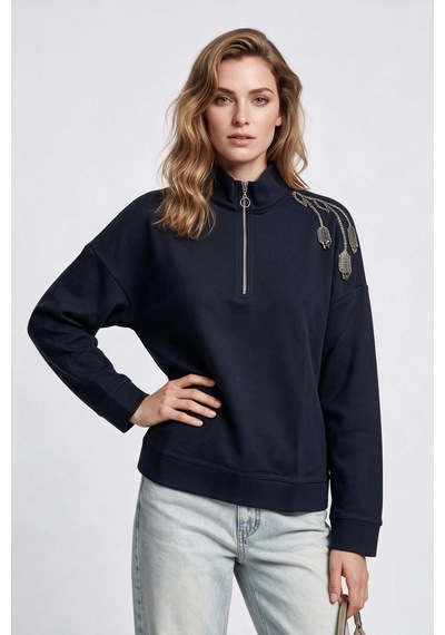 Vedi Kadın Sweatshirt 27vk8068 Siyah