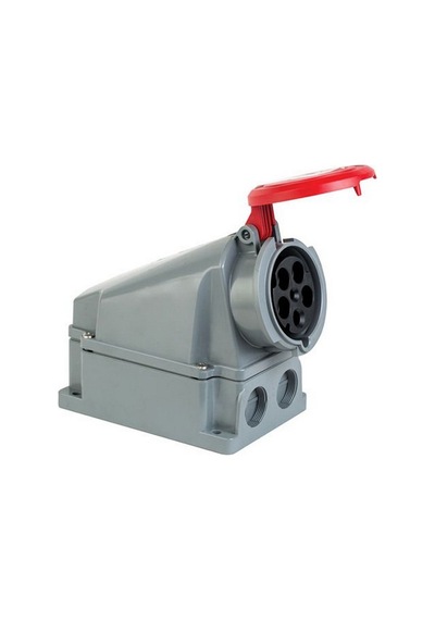 Mete Enerji 5x63a. Ip44 Duvar Prizi -eğik Gövdeli- 406623
