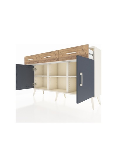 Arges Konsol 3 Raflı 3 Çekmeceli 3 Kapaklı 132x30x83 Aytaşı-antrasit/çam Antrasit/çam Arges Konsol 3 Raflı 3 Çekmeceli 3 Kapaklı 132x30x83 Aytaşı-antrasit/çam Antrasit/çam