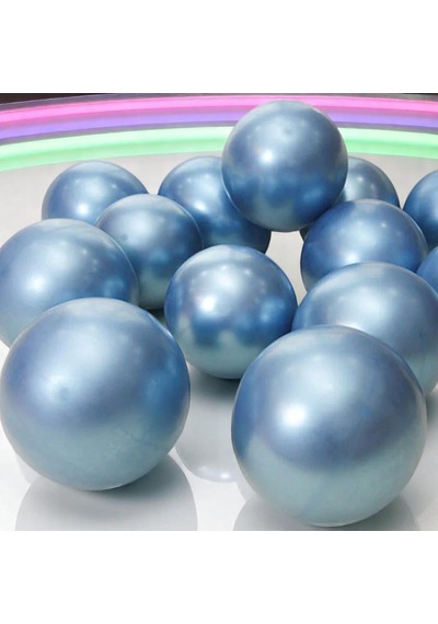 Ultra Yüksek Kalite 50 Adet Açık Mavi Krom Balon Aynalı Parlak Metalik Balon Krom Koyu Açık Balon MAVİ
