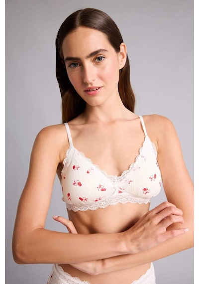Defacto Dantel Detaylı Çıkarılabilir Kap Pedli Balensiz Açık Pembe Bralet H7274ax26sppn648 Pembe-pn648
