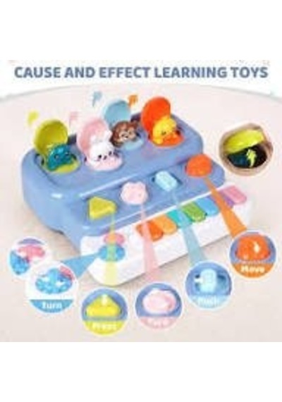 Işıklı Ve Sesli Hayvan Temalı Oyuncak Bebek Piyanosu - Eğitici Müzik Kutusu