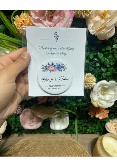 Uv Baskı Açacak Magnet Söz, Nişan, Nikah, Düğün, Kına 10 Adet Kiremit