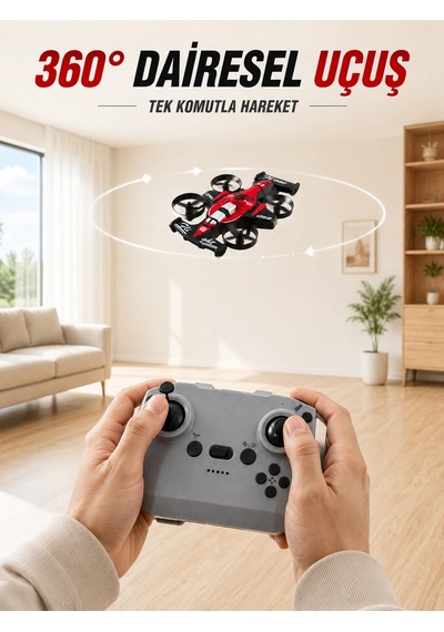 Uzaktan Kumandalı Rc Drone 360 Akrobatik Dönüş 3 Kademeli Hız Headless Mode