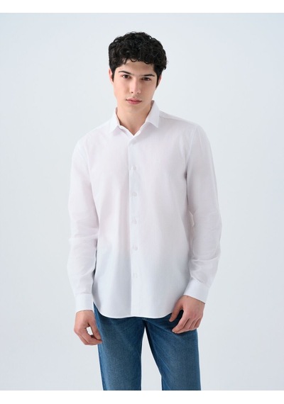 LOFT Regular Fit Erkek Gömlek U.kol Lf2038506 Q1.v1 Beyaz