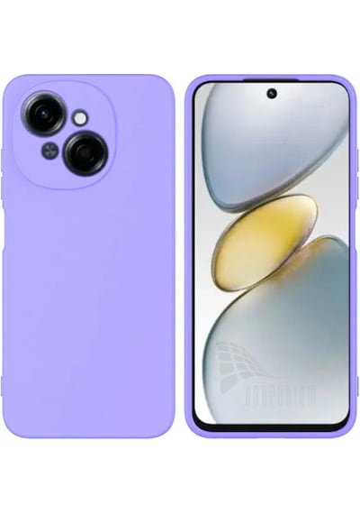 Tecno Spark Go 1 Uyumlu Silikon Kılıf - Kamera Korumalı Esnek Pastel Renk Kapak - Lila