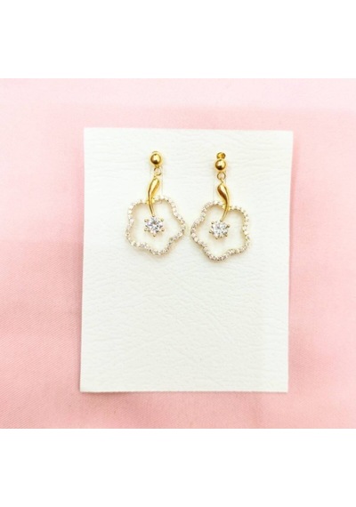 Oriental Kuyumculuk Jewellery 5 Yapraklı Yonca Küpe Gold