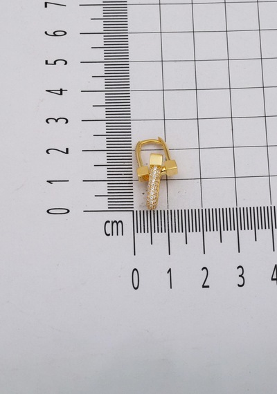 Bilezikci Tiffany Suyolu Altın Küpe Sarı Altın
