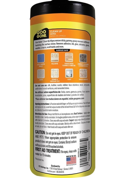 Goo Gone Original Yapışkan Ve Kalıntı Temizleyici Mendil 24 Adet