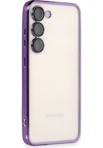 Samsung Galaxy S23 Plus Uyumlu Kılıf Lensli Silikon - Mor