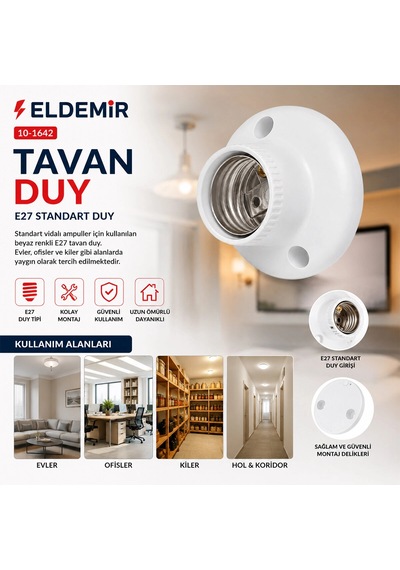 40 Adet E27 Kolay Montaj Tavan Duy Bx40