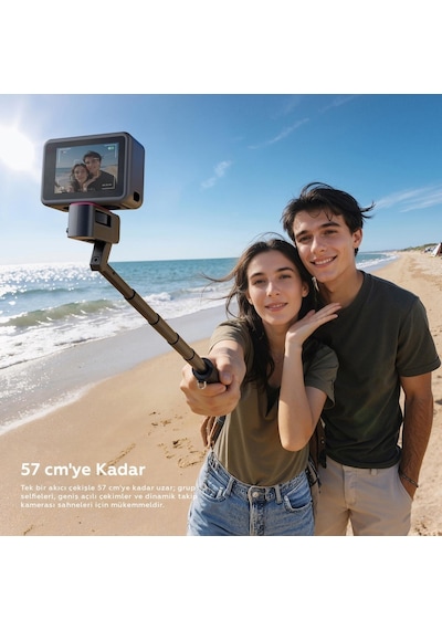 Ulanzi Mt98 Katlanabilir Selfie Stick Tripod 57cm 360 Kamera Uyumlu - S054 Siyah