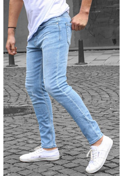 Madmext Madmext Skinny Fit Buz Mavisi Erkek Jean 5712-buz Mavisi Buz Mavi