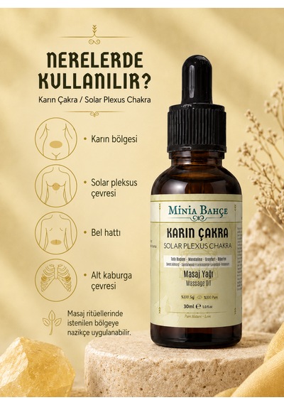 Minia Bahçe Karın Çakra Masaj Yağı 30 ML