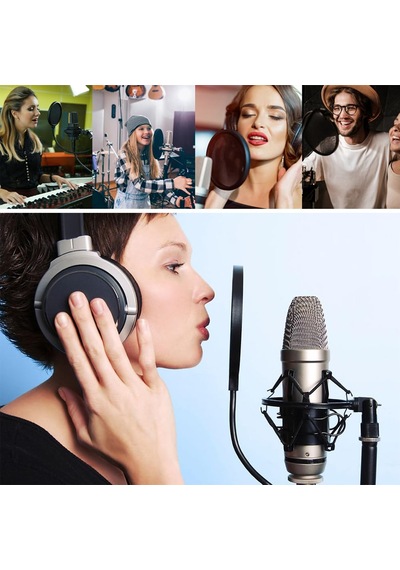 Profesyonel Ses Emici Masa Tutuculu Hareketli Pop Filtre - Al4726