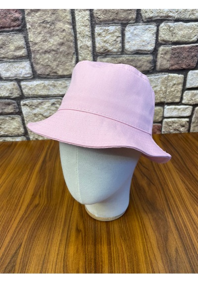 Hamze Bucket Kova Model Gabardin Kumaş Renkli Yazlık Şapka Pudra