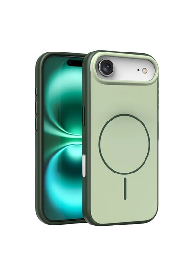 Gld-spt- Newface Apple Uyumlu iPhone 17 Air Neva Magsafe Kapak - Koyu Yeşil