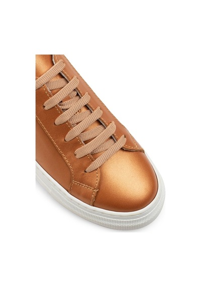Deery Hakiki Deri Bronz Rengi Sneaker Kadın Ayakkabı Bronz