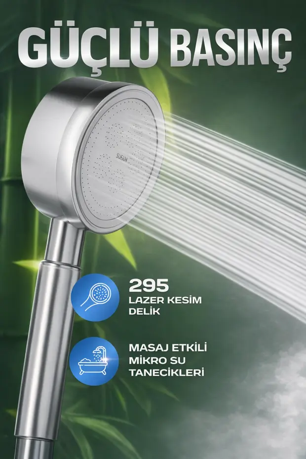 Duş Başlığı Seti Paslanmaz Çelik Yüksek Basınçlı Hortum Mafsal Krom