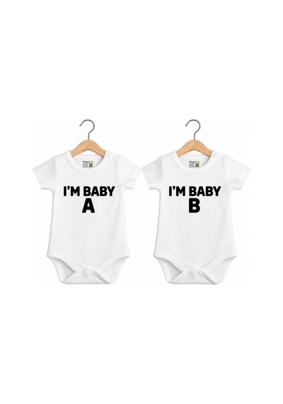 Babylimon Ikiz Bebeklere Özel 2'li Özel Tasarım Zıbın Seti Beyaz - 936723891 Beyaz