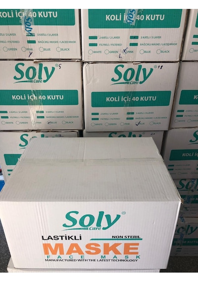Soly 3 Katlı Cerrahi Full Ultrasonic Maske 1000 Adet