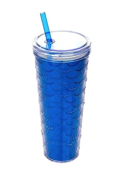 Sparkle Cam Şişe, 750 Ml Kapasiteli, Mavi Açık Beyaz