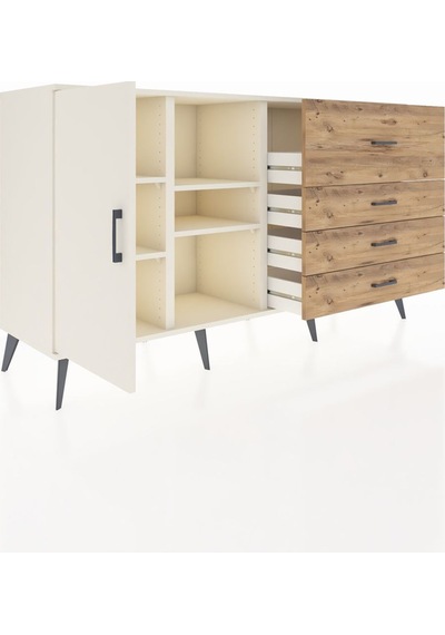 Kronos Konsol 4 Raflı 4 Çekmeceli Tek Kapaklı 176x59x99 Aytaşı-a Aytaşı-aytaşı/çam Kronos Konsol 4 Raflı 4 Çekmeceli Tek Kapaklı 176x59x99 Aytaşı-a Aytaşı-aytaşı/çam