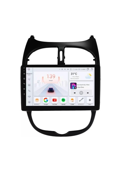 Otolas 1999-2010 Peugeot 206 Için 8+128gb, 10 Inç Carplay Destekli, Kameralı Multimedya Navigasyon Ekran Sistemi 10"