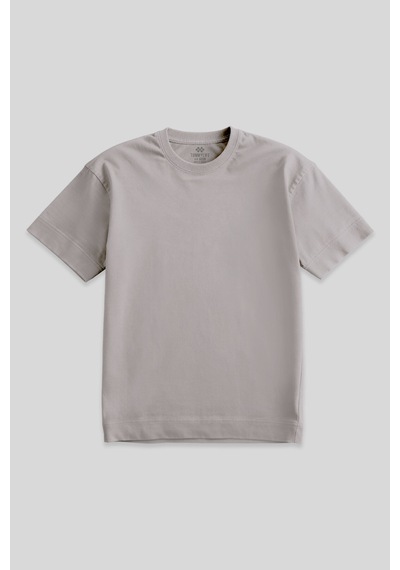 Tommylife Koyu Bej Basic Kısa Kol O Yaka Büyük Beden Erkek T-shirt - 88072 Koyu Bej