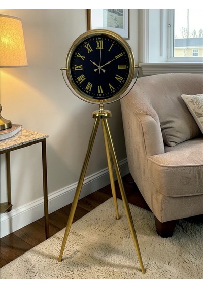Büro Ev Ofis Hediyesi İçin Golden Era Tripod Ayaklı Saat Diğer