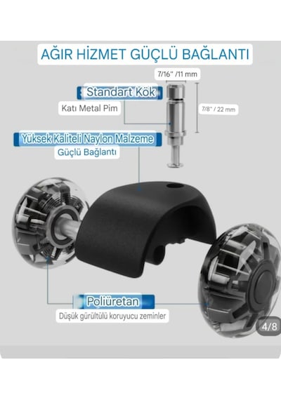 Sandofis Siyah A-kalite Koltuk Tekeri