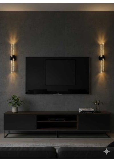 Bubblelight Dubble Şık Ve Zarif Modern Led Duvar Aplik Siyah Elektrikli Kumandalı Siyah
