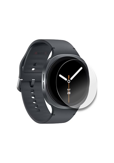 Samsung Watch 8 44mm Uyumlu Kolay Takılabilir Takma Aparatlı Temperli Cam Ekran Koruyucu
