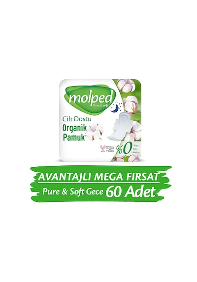 Molped Pure&Soft Gece Avantajlı Mega Fırsat Paketi 60 Adet