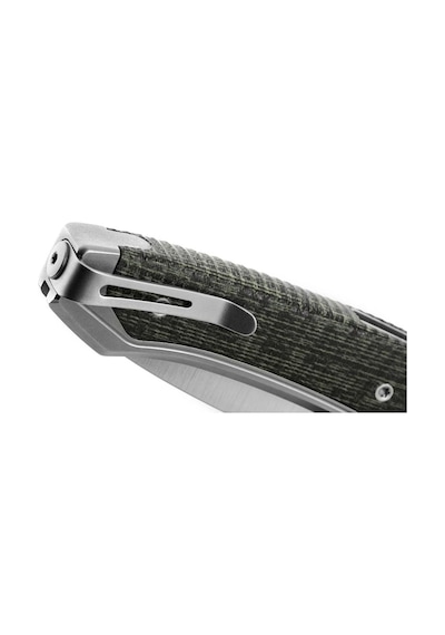 Lionsteel Twain- Gray Titanium / Green Canvas Kamp Çakı Çok Renkli