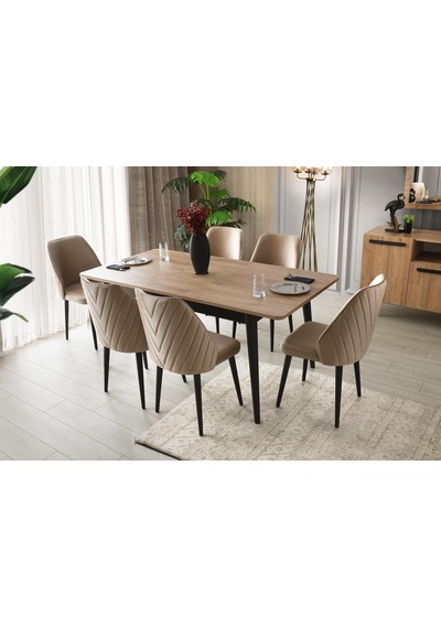 Mercan Mdf Salon Yemek Masa Sandalye Takımı 90x145 001 Mercan Mdf Salon Yemek Masa Sandalye Takımı 90x145 001