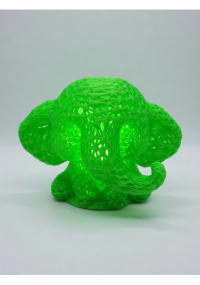 Sevimli Fil Çocuk Odası Gece Lambası 3d Tasarım Led Işıklı Masaüstü Mesh Dekor Hediyelik Yeşil