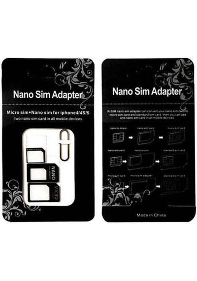 Sim Kart Adaptör Set Artı Sim Kart Çıkartma Iğnesi