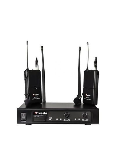 Westa Wm-442T Uhf Band Kablosuz Çift Yaka Mikrofon Seti