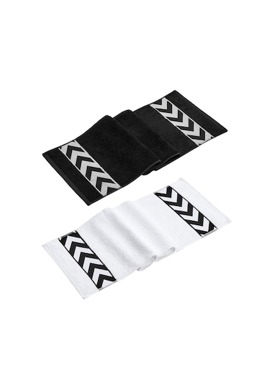 Sergeant 30x100 Cm %100 Pamuk 450 Gsm Siyah-beyaz 2'li Spor Hav