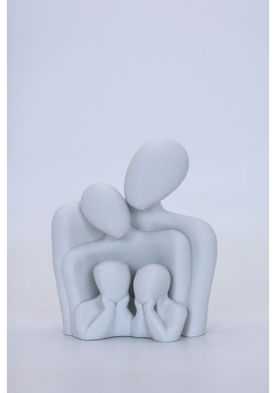 Minimalist Aile Biblosu Modern Dekoratif Anne Baba Çocuk Heykeli Beyaz Aile - Anne, Baba Ve Çocuklar - 858690790