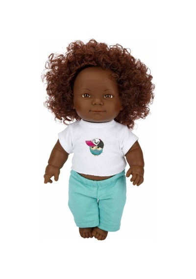 Kıvırcık Esmer Dada Bebek 35 Cm