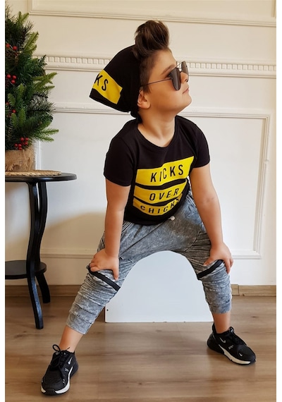 Turuncu Gardrop Kicks Over Fular Detay Erkek Çocuk Takım Çok Renkli