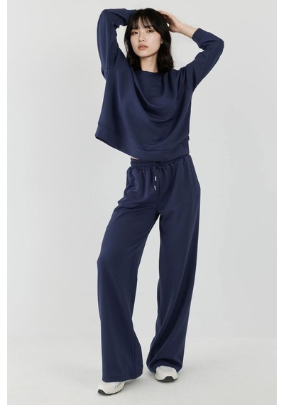 Hiccup Modal Dokunuşlu Basic Sweatshirt Lacivert