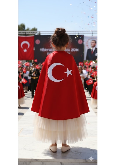 Türk Bayraklı Pelerin 23 Nisan 29 Ekim 10 Kasım 19 Mayıs Özel Tören Bayrakları Diğer