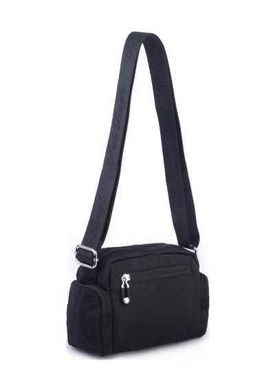 Nas Bag Kadın Spor Çok Gözlü Su Geçirmez Hafif Mini Çanta Siyah 22x16 Cm Siyah